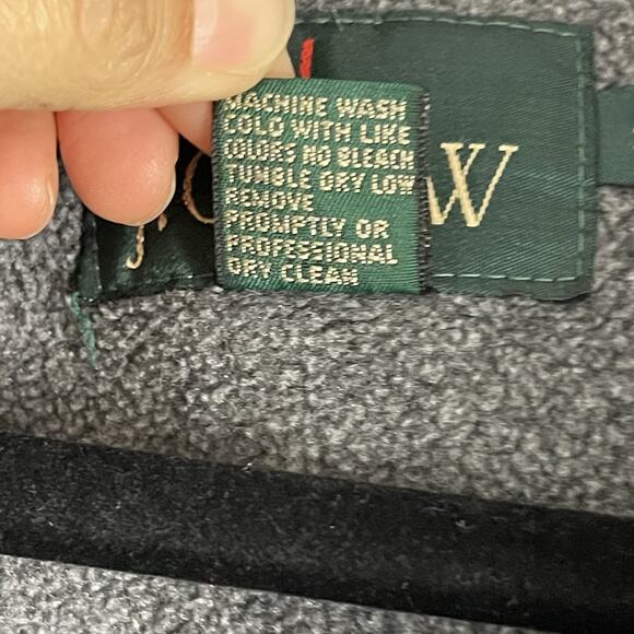 VTG J Crew Oarsman Bomber Jacket Mens Medium Red Fleece Lined Full Zip 90s USA - Picture 8 of 14